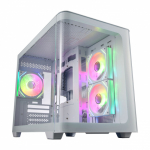 Корпус FSP S380-WA, Mid-Tower, M-ATX, Mini-ITX, USB 3.2 Gen 1 Type-A,USB 3.2 Gen 1 Type-C,ARGB вентиляторы,3x120мм,белый