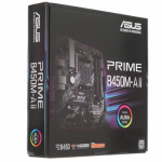 Сист. плата ASUS PRIME B450M-A II, B450, AM4, 4xDIMM DDR4, PCI-E x16, 2xPCI-Ex1, M.2, 4xSATA, D-Sub, HDMI, DVI, mATX,BOX