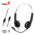 Наушники Genius HS-220U BLACK USB MIC 31710020400