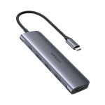 Конвертор сигнал UGREEN CM136 USB Type C to HDMI + USB 3.0*3 + PD Power Converter