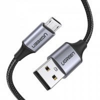 Кабель UGREEN US290 USB 2.0 A to Micro USB Cable Nickel Plating Aluminum Braid 3m (Black), 60403