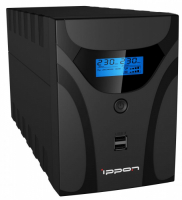 ИБП Ippon Smart Power Pro II 1600 Euro, 1600VA, 960Вт, AVR 162-290В, 4хEURO, управление по USB, RJ-45, LCD