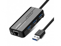 Конвертер сигнала UGREEN 20265 USB 3.0 Hub with Gigabit Ethernet Adapter