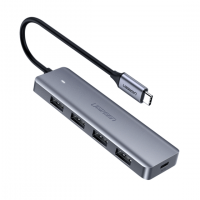 Разветвитель портов UGREEN CM219 4-Port USB3.0 Hub with Micro USB Power Supply