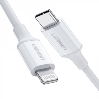 Кабель Ugreen US171 Lightning To Type-C 2.0 Male Cable White 1.5M, 60748