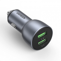 Автомобильное ЗУ Ugreen CD213 QC 3.0+QC 3.0 Dual USB-A 36W Fast Car Charger, 10144