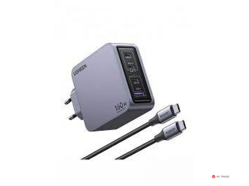 Зарядное устройство Ugreen X763 Nexode Pro 160W 4-Port GaN Fast Charger Set EU 25877